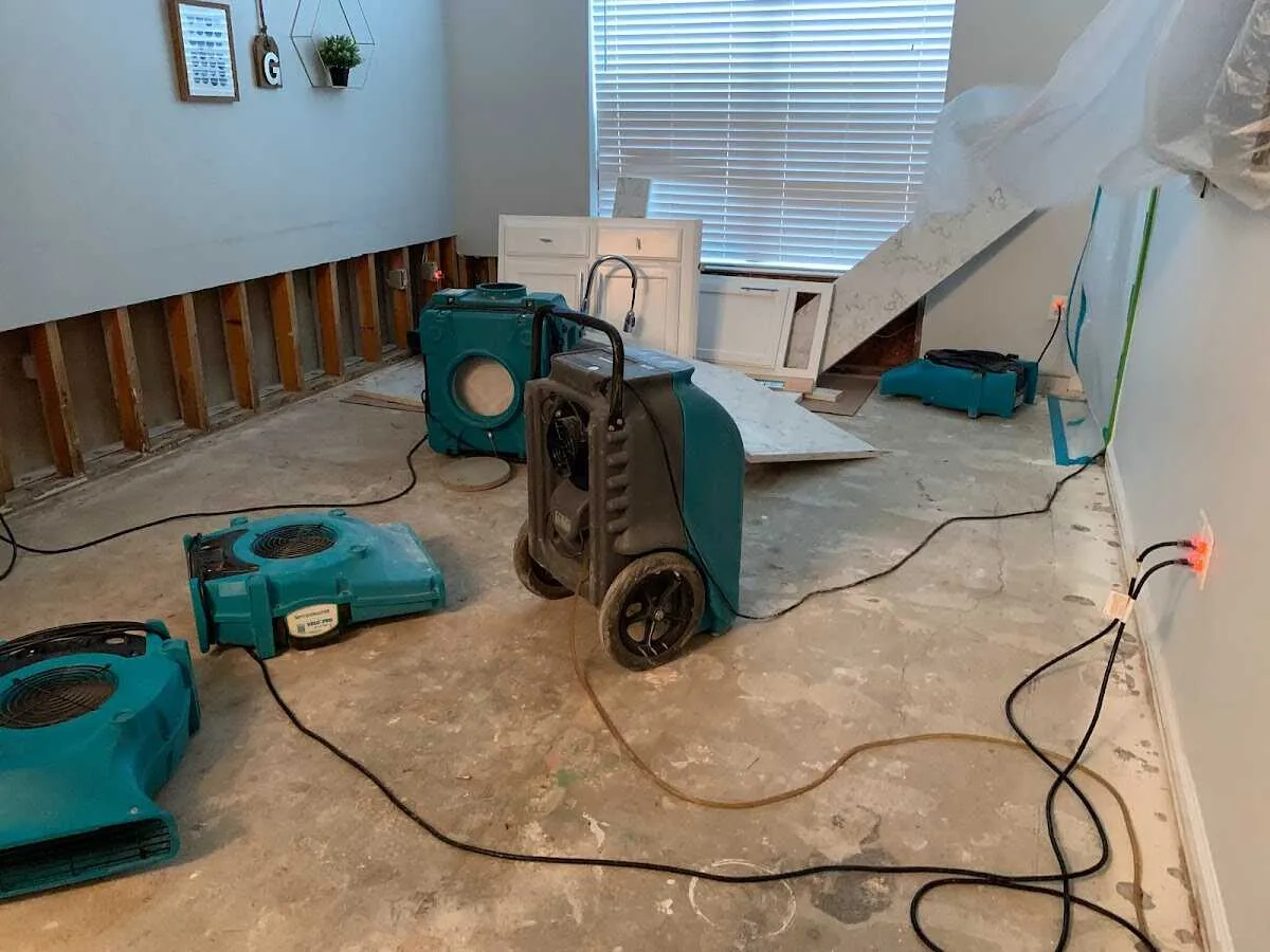 Dehumidifier in flood-cut room for Water Extraction & Removal in Pleasant View